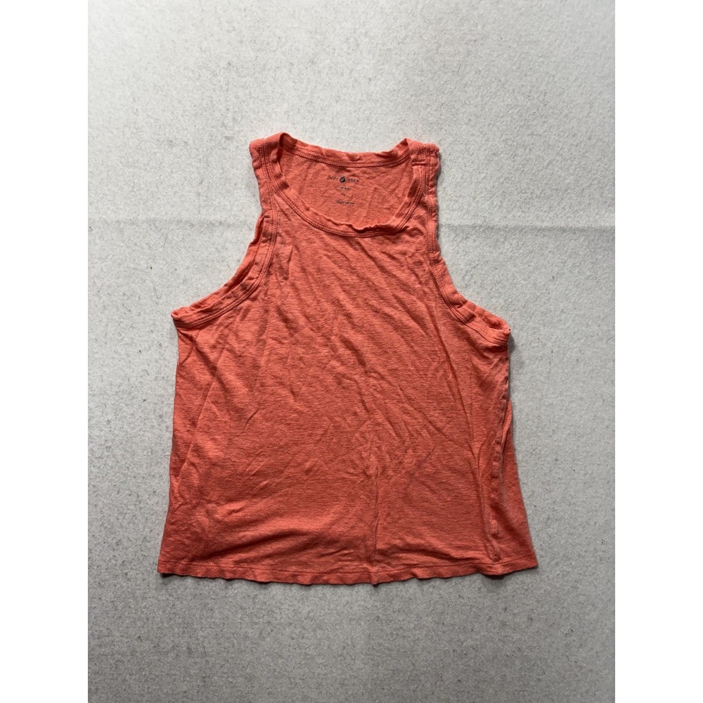 Lou & Grey Tank Top Womens Small Pink Linen Crew Neck Summer Casual Sleeveless
